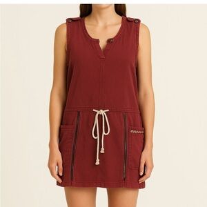 POL Burgundy Mini Dress
